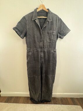 Wild Fang - Essential High-Waisted Coverall - Gray Denim
